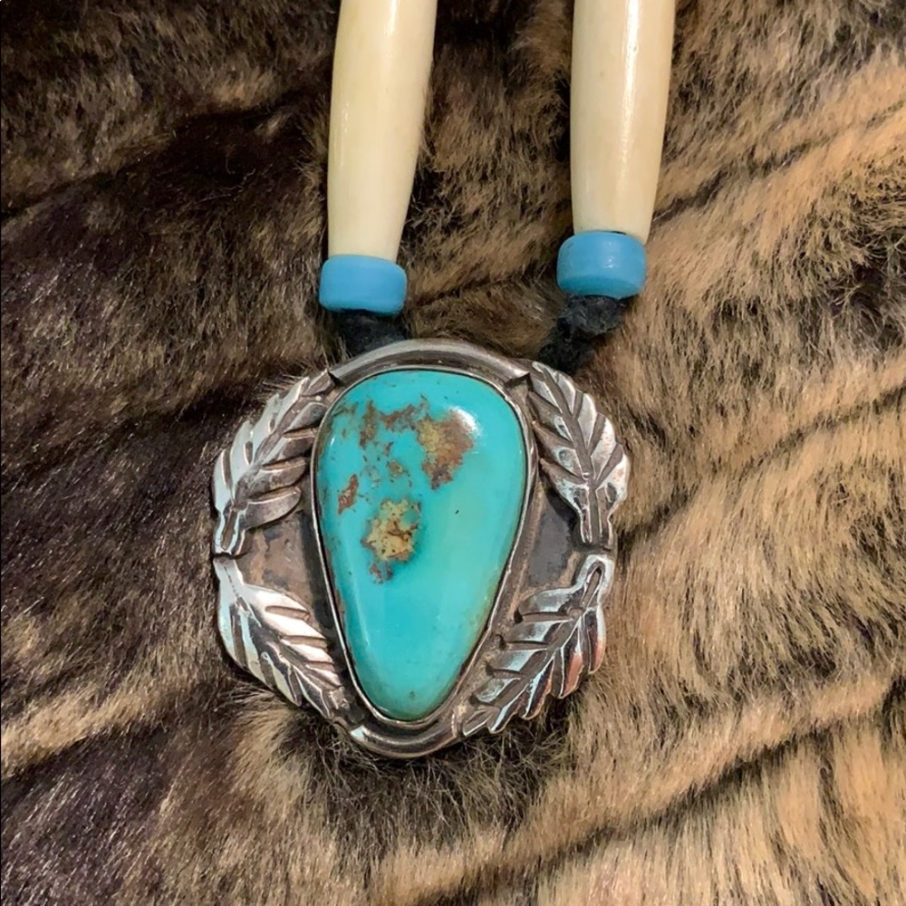 🩵🩶 Vintage turquoise stone sterling silver. #A313 - Picture 2 of 10